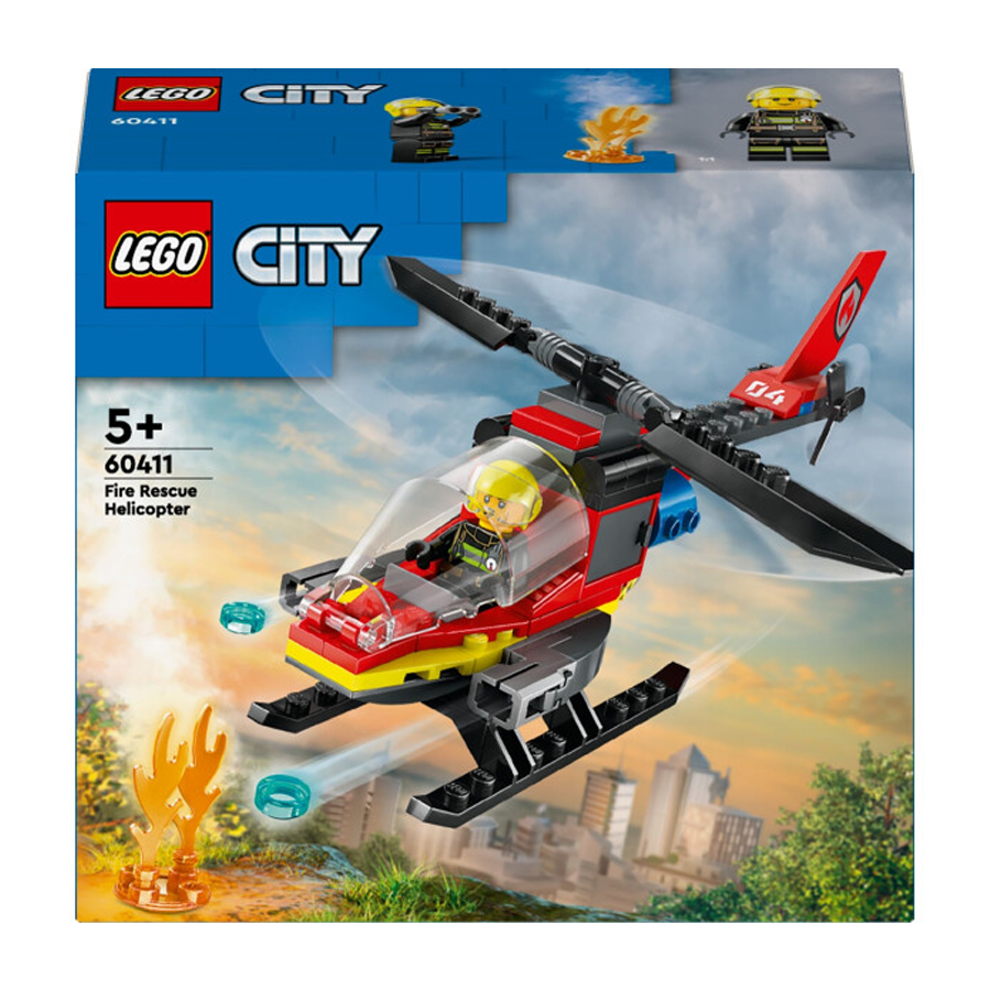Конструктор LEGO City 85 елементів Пожежний рятувальний гелікоптер фото