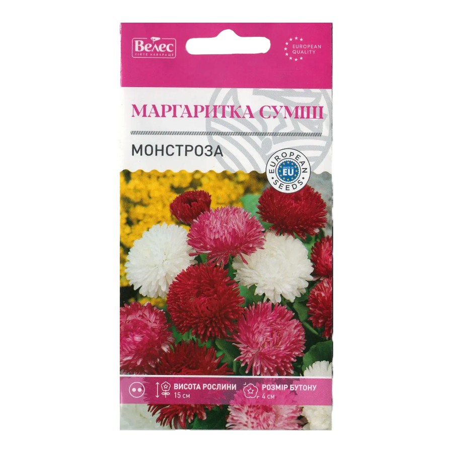 Насіння Велес Маргаритка 0,1 г Монстроза Суміш фото