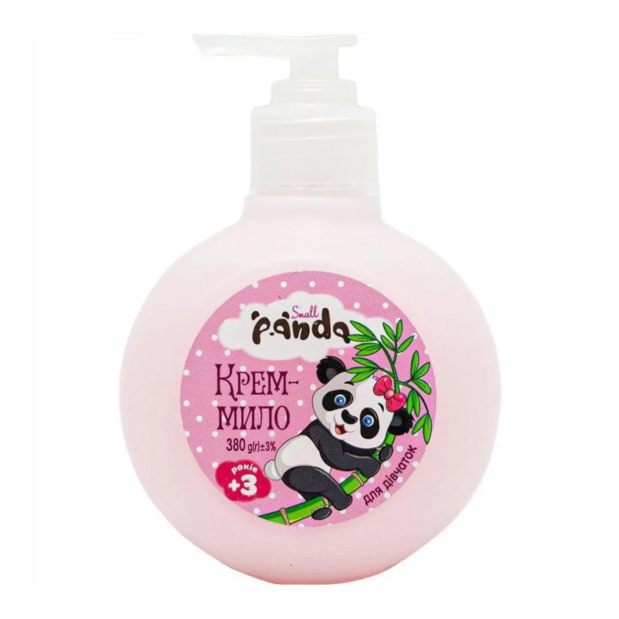 Крем-мило рідке дитяче Small Panda 380 г для дівчаток фото