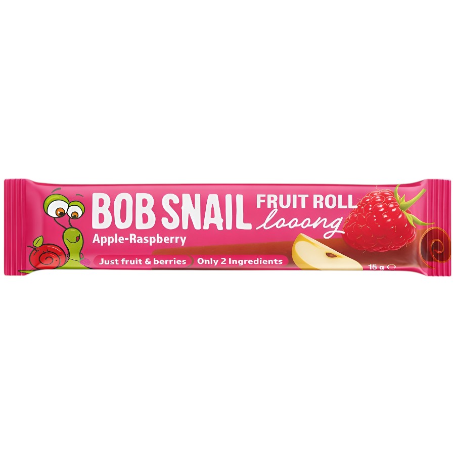 Цукерки натуральні Bob Snail 15 г Яблуко-малина фото
