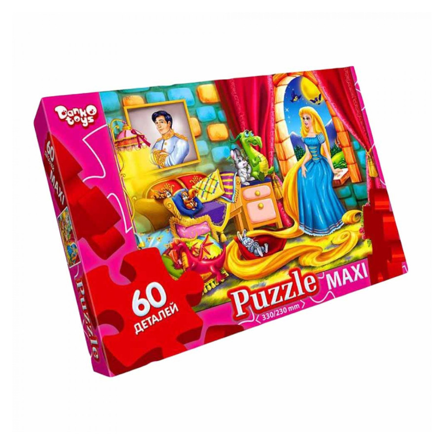Пазли Danko toys 60 елементів максі Рапунцель мініатюра