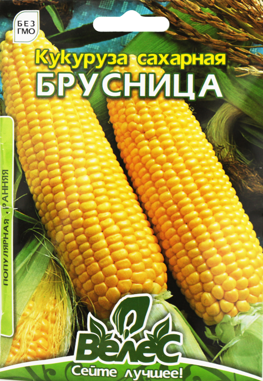 Насіння Велес Кукурудза цукрова 30 г Брусниця фото