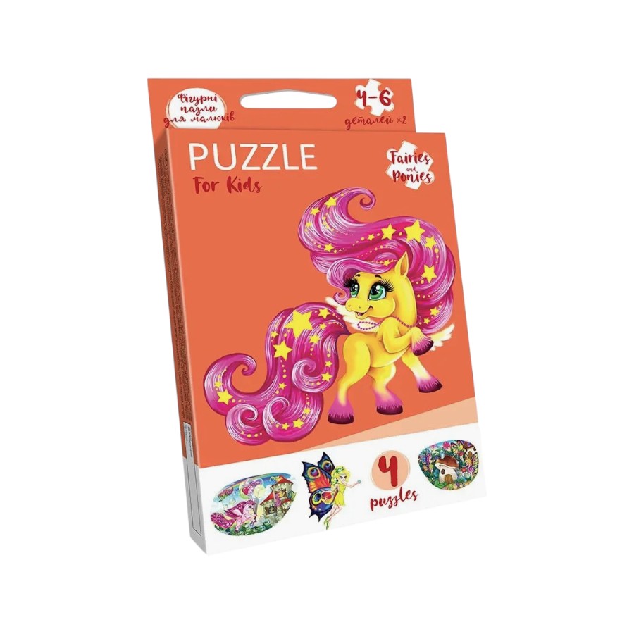 Пазли для малюків Danko toys 10 елементів Puzzle For Kids Fairies and Ponies PFK-12 фото