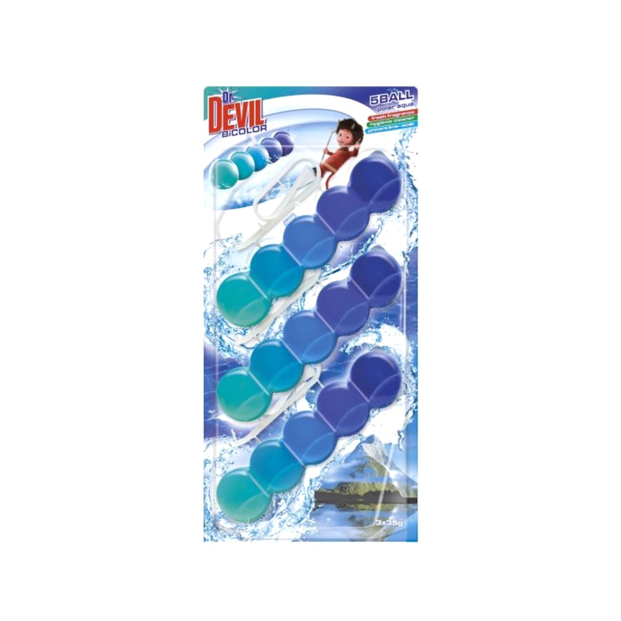 Туалетний блок Dr.Devil 3 шт. 35 г Полярна вода фото