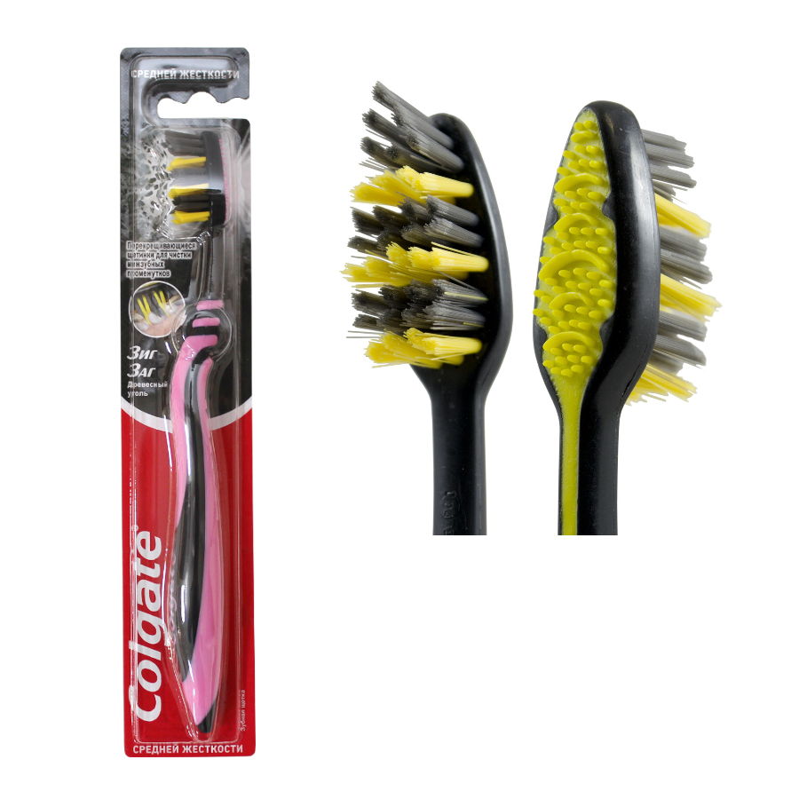 Зубна щітка Colgate Деревне вугілля Medium фото
