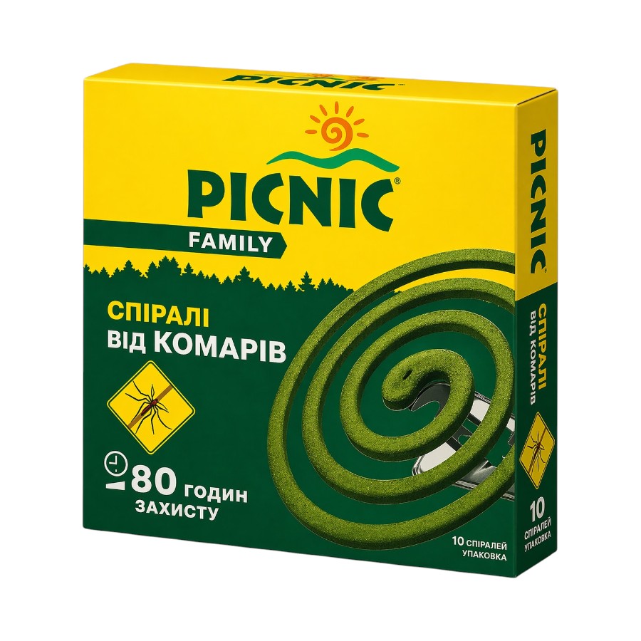Спіраль від комарів Picnic 10 шт. Family фото