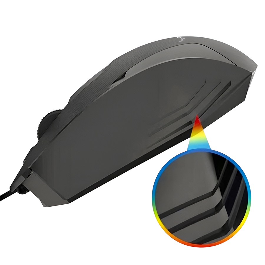 Мишка комп'ютерна Yesplus USB 1,5 м чорна 1306 фото