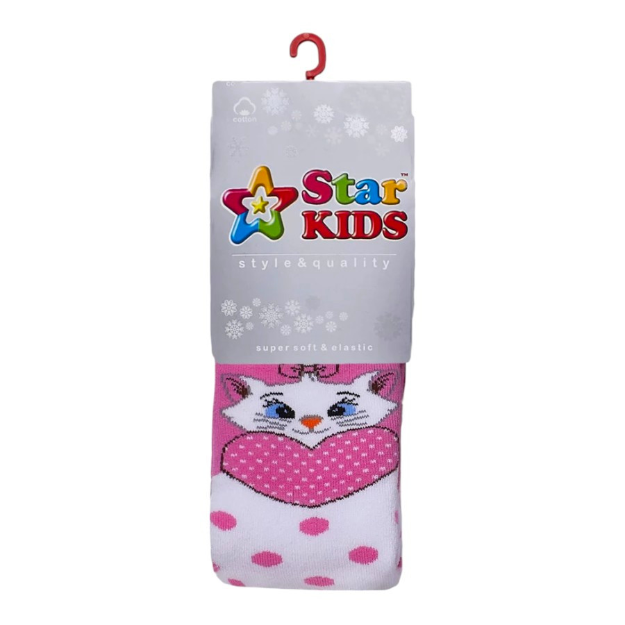 Колготи дитячі Star Kids теплі 92-98 рожеві Киця Мері фото