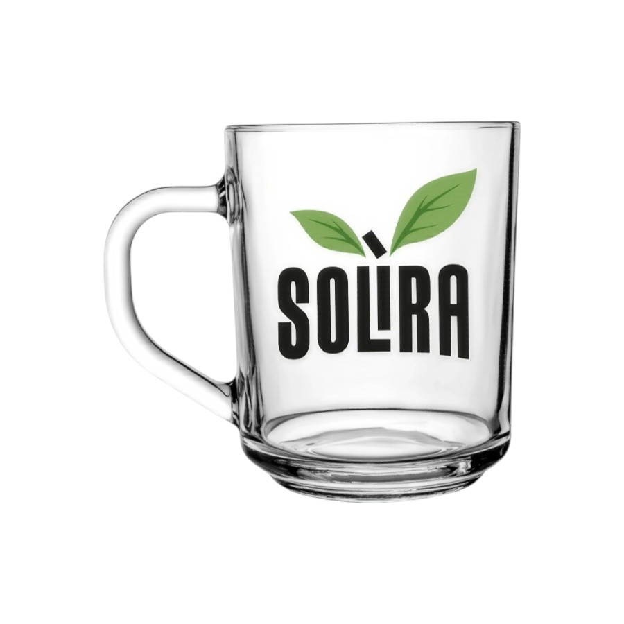 Чашка скляна Solira 240 мл Green Teа фото