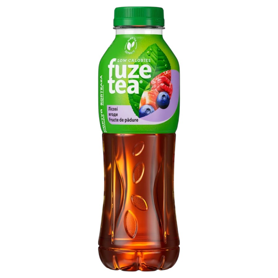 Холодний чорний чай Fuzetea 0,5 л Лісова ягода фото