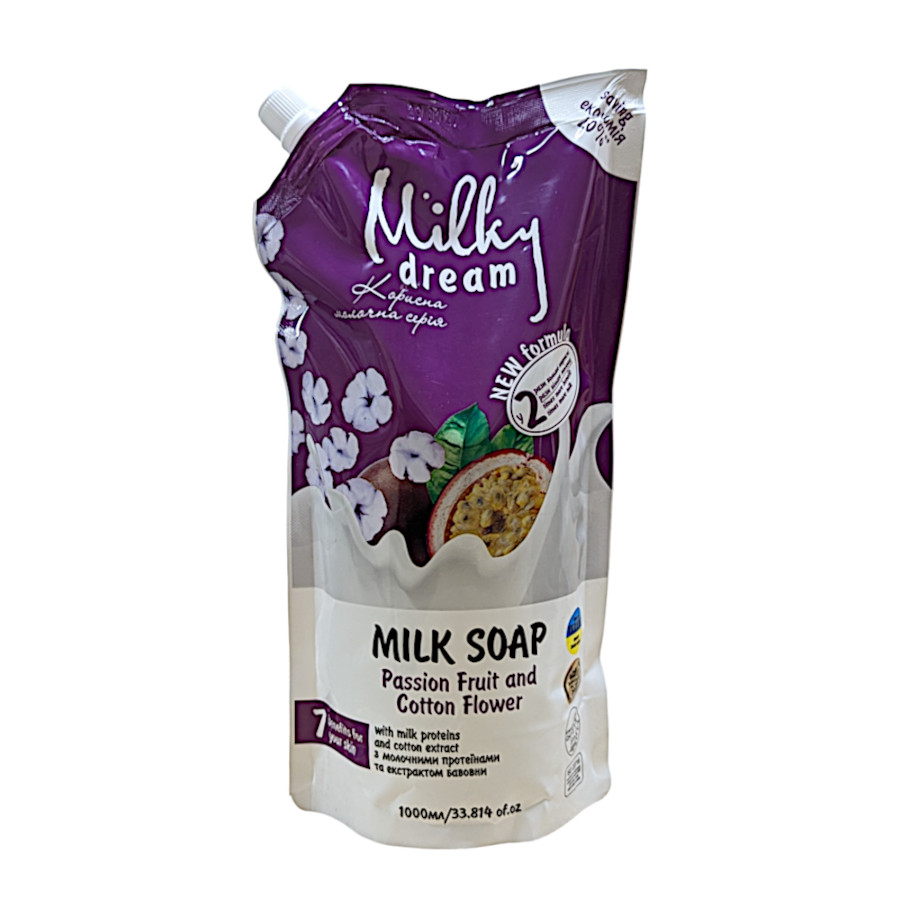 Крем-мило рідке Milky Dream 1 л Маракуйя та квіти бавовни мініатюра