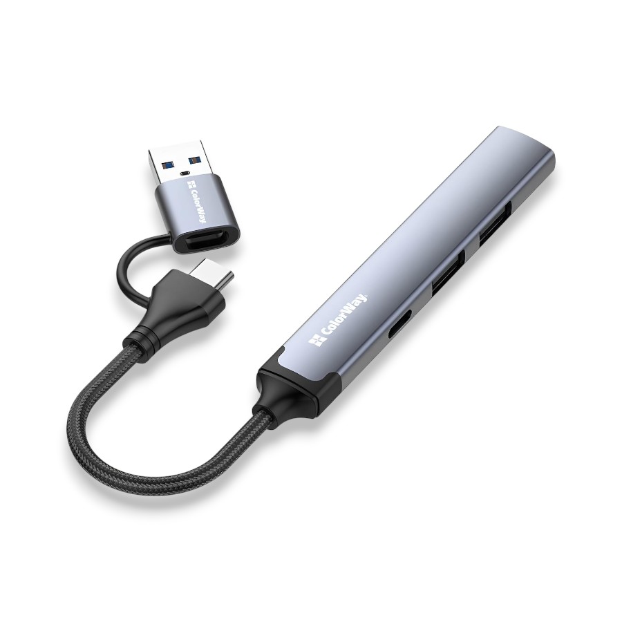 Перехідник USB СolorWay 4 в 1 CW-HUB06 фото