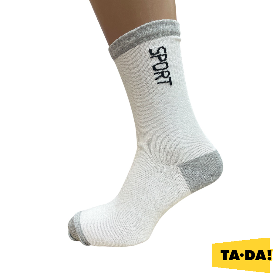 Шкарпетки чоловічі TA-DA! демісезонні 25 білі класичні фото