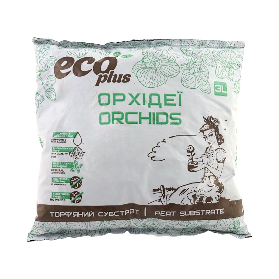 Субстрат для орхідеї Eco Plus 3 л торф'яний мініатюра