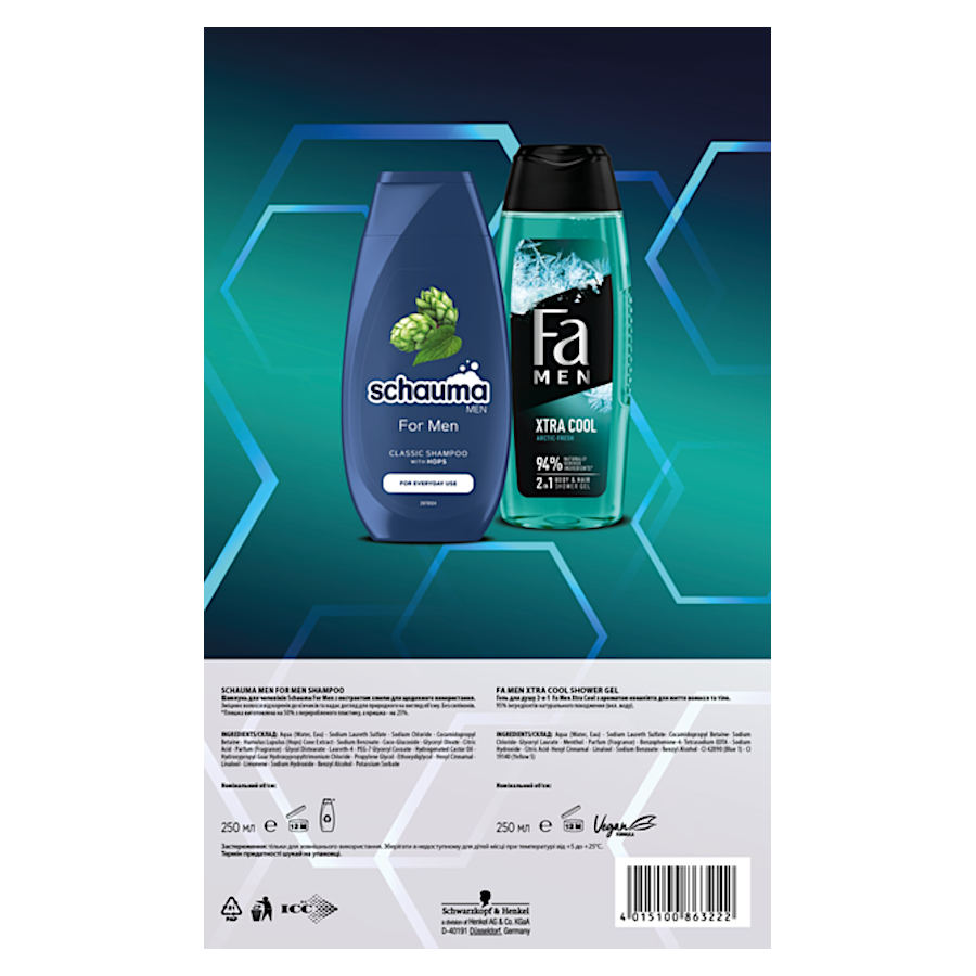Набір косметичний Schwarzkopf Henkel 2 предмети For men Be Yourself фото