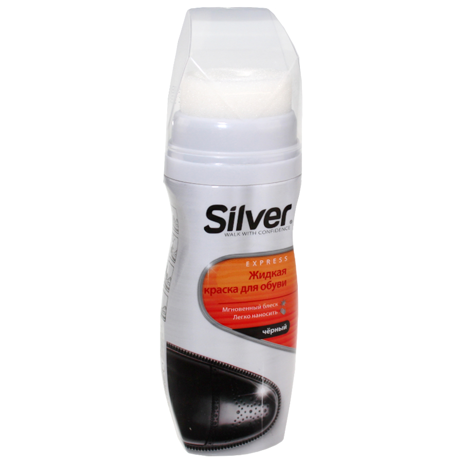 Фарба для взуття Silver 75 мл чорна фото