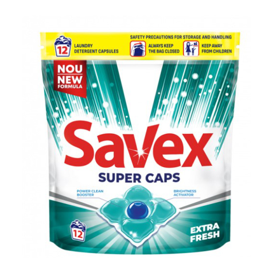Капсули для прання Savex 12 шт. Extra Fresh фото