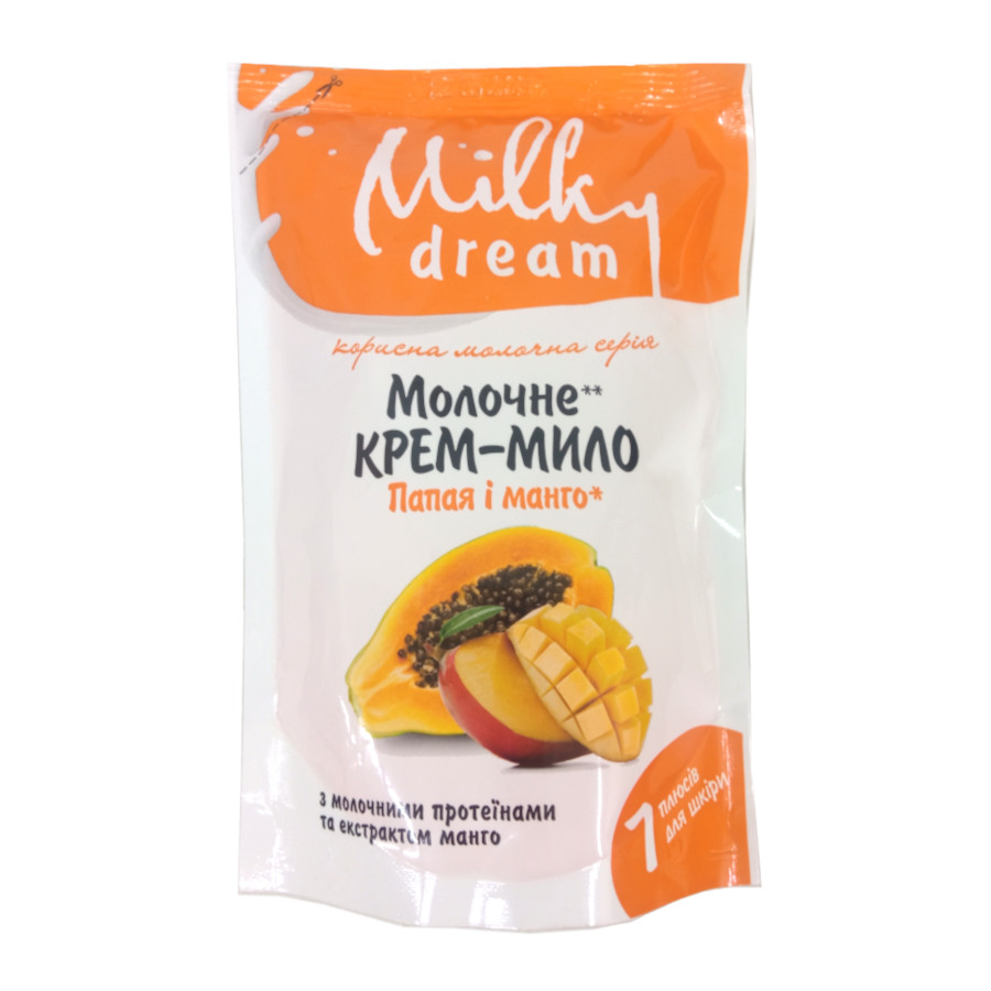 Мило рідке Milky Dream 500 мл Папайя і манго дой-пак фото
