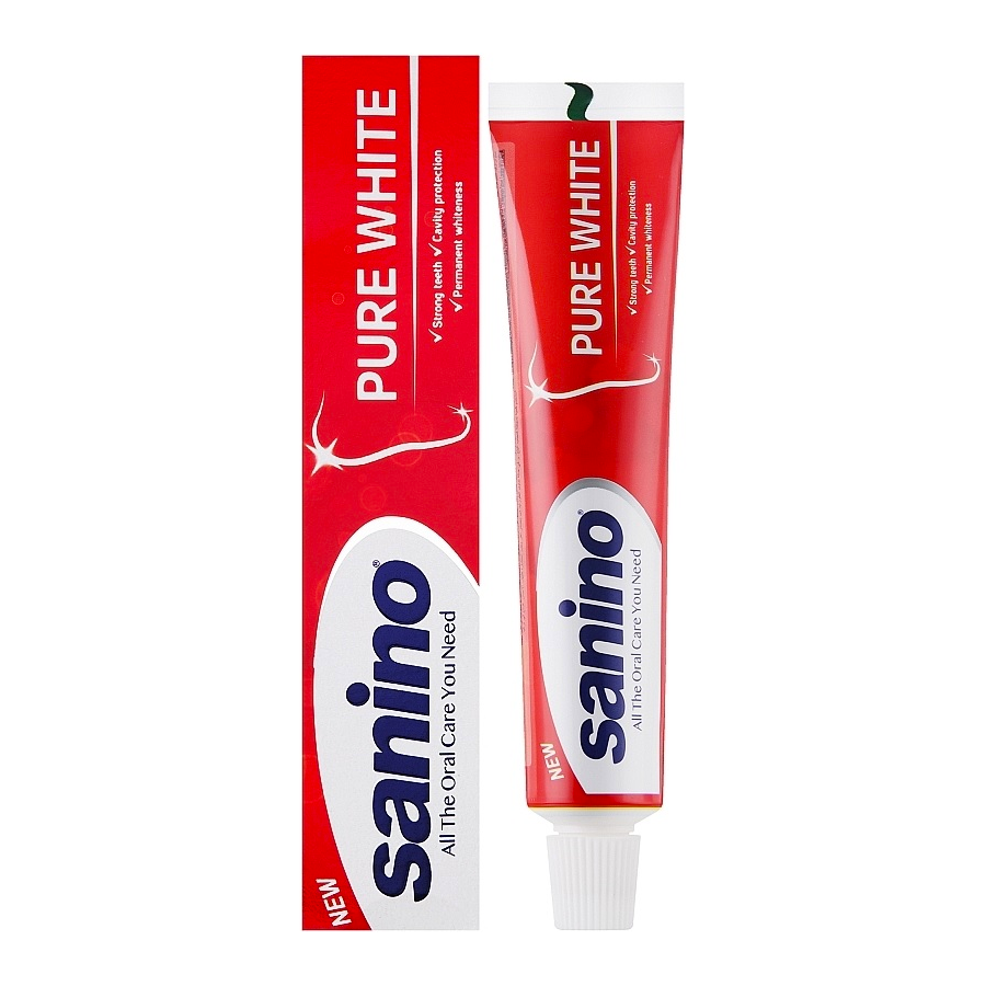 Зубна паста Sanino 75 мл Pure white фото