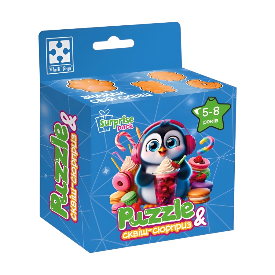 Пазли для малюків з сюрпризом Vladi Toys Пінгвінятко фото
