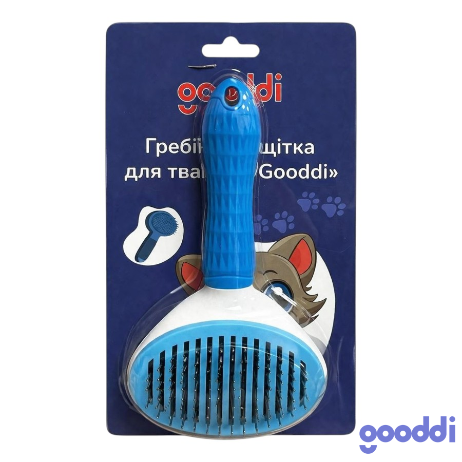 Гребінець-щітка для тварин Gooddi 19*10 см GYM-002 фото
