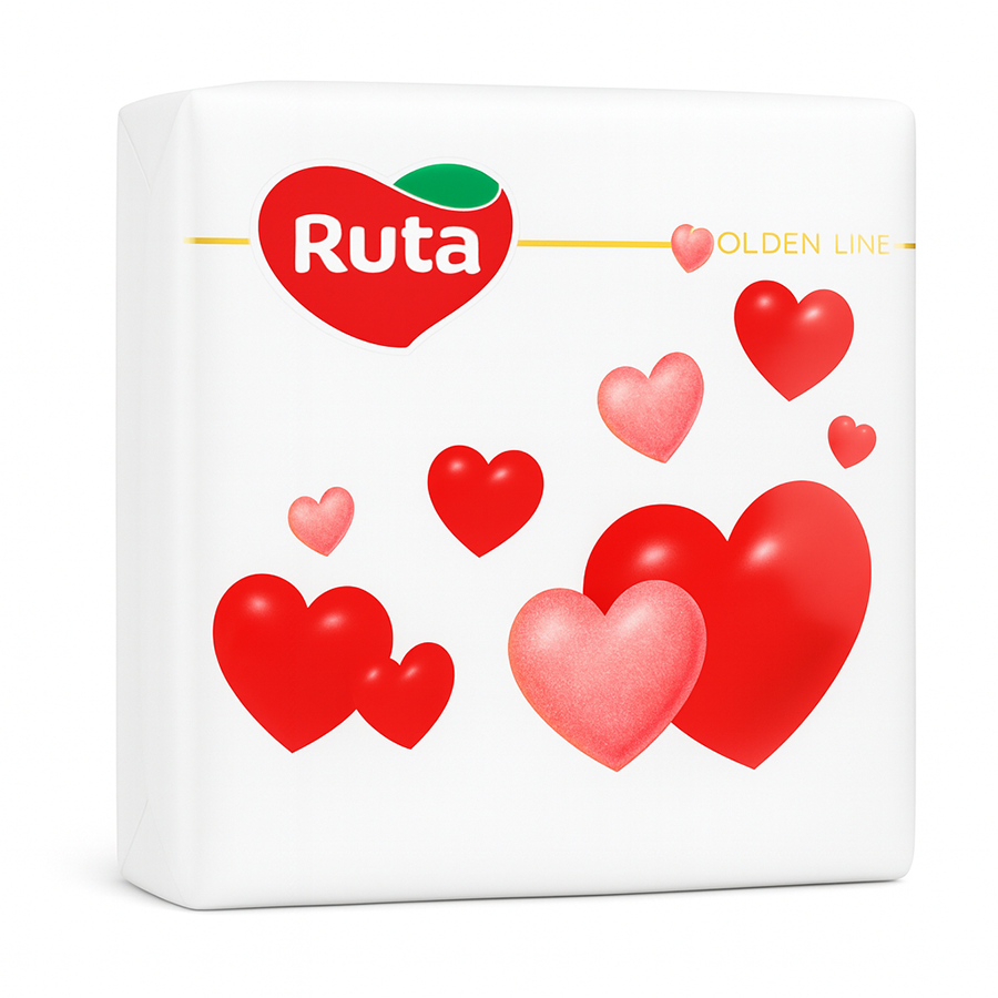 Серветки паперові Ruta 20 шт. 33*33 см Серце фото