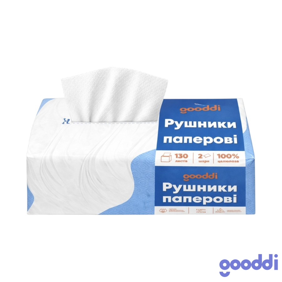 Рушники паперові Gooddi 130 листів фото
