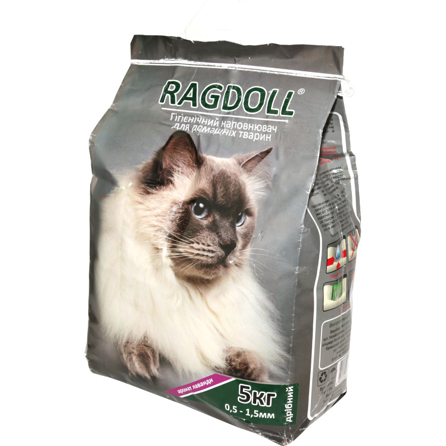 Наповнювач гігієнічний Ragdoll для котів 5 кг дрібний фото