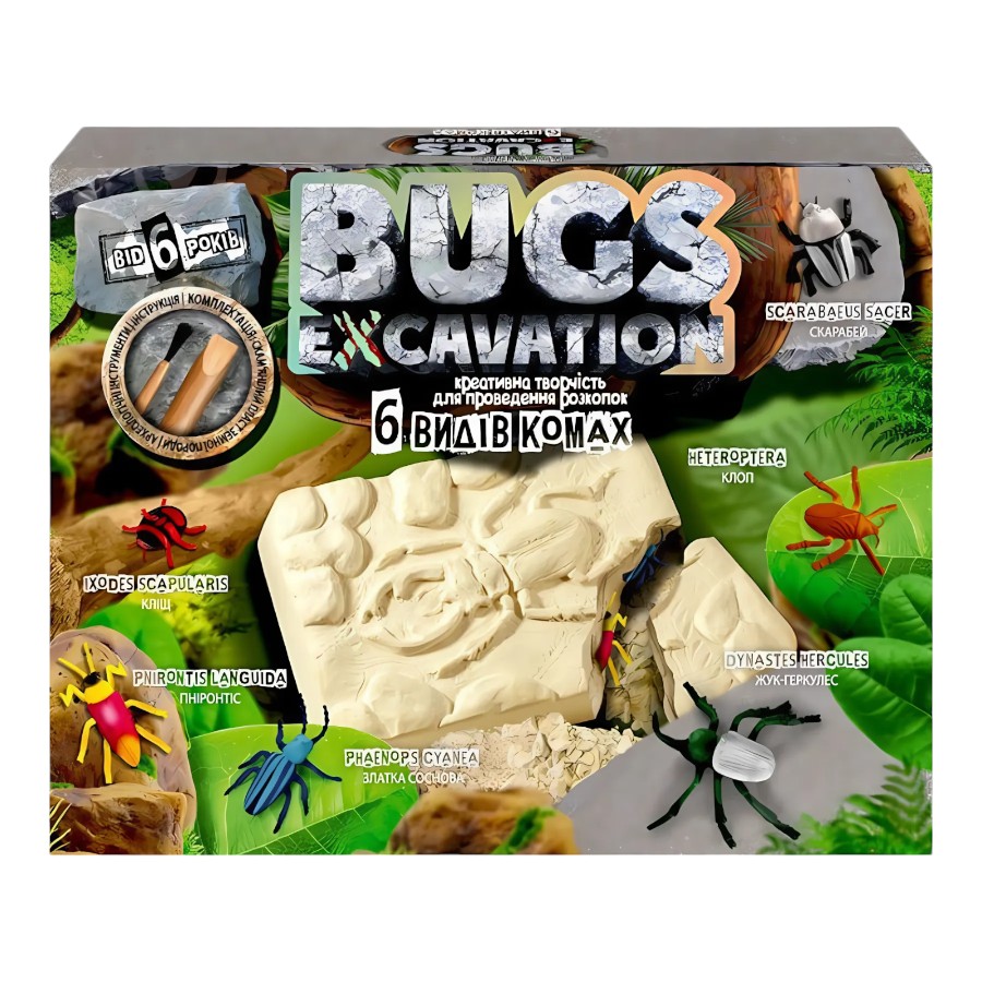 Набір для проведення розкопок Danko toys Bugs Excavation Жуки №5 фото