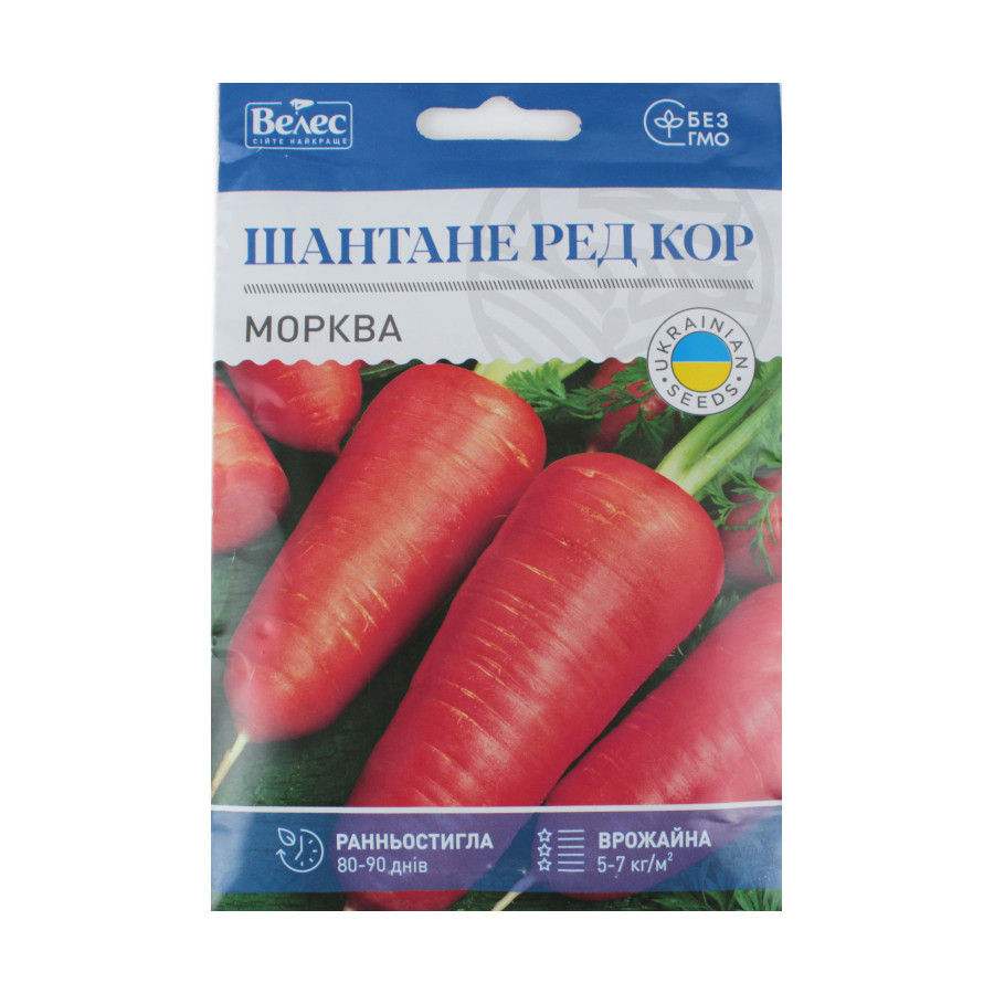 Насіння Велес Морква 15 г Шантане ред кор фото