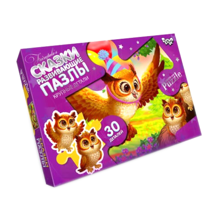 Пазли Danko toys 30 елементів №4 Сови з кульками фото