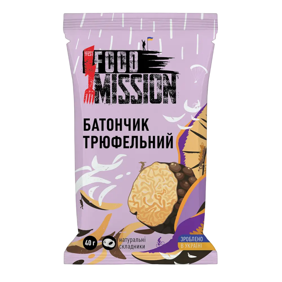 Батончик Food Mission 40 г Трюфельний фото