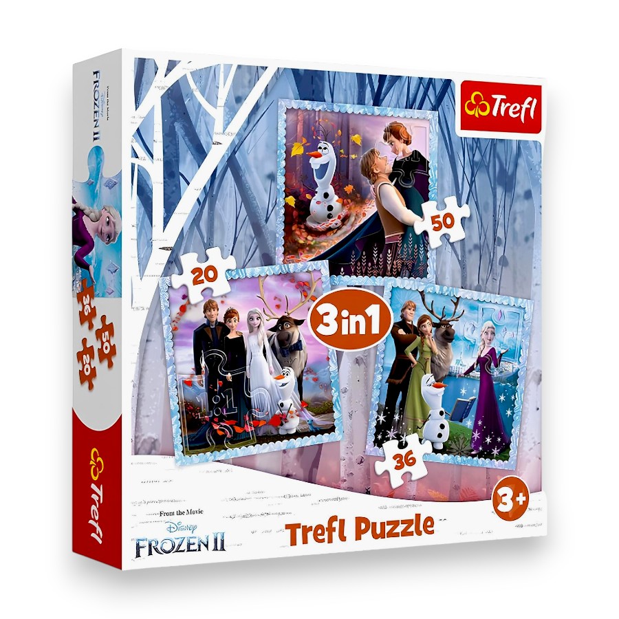Пазли Trefl 3in1 Frozen Чарівна історія фото