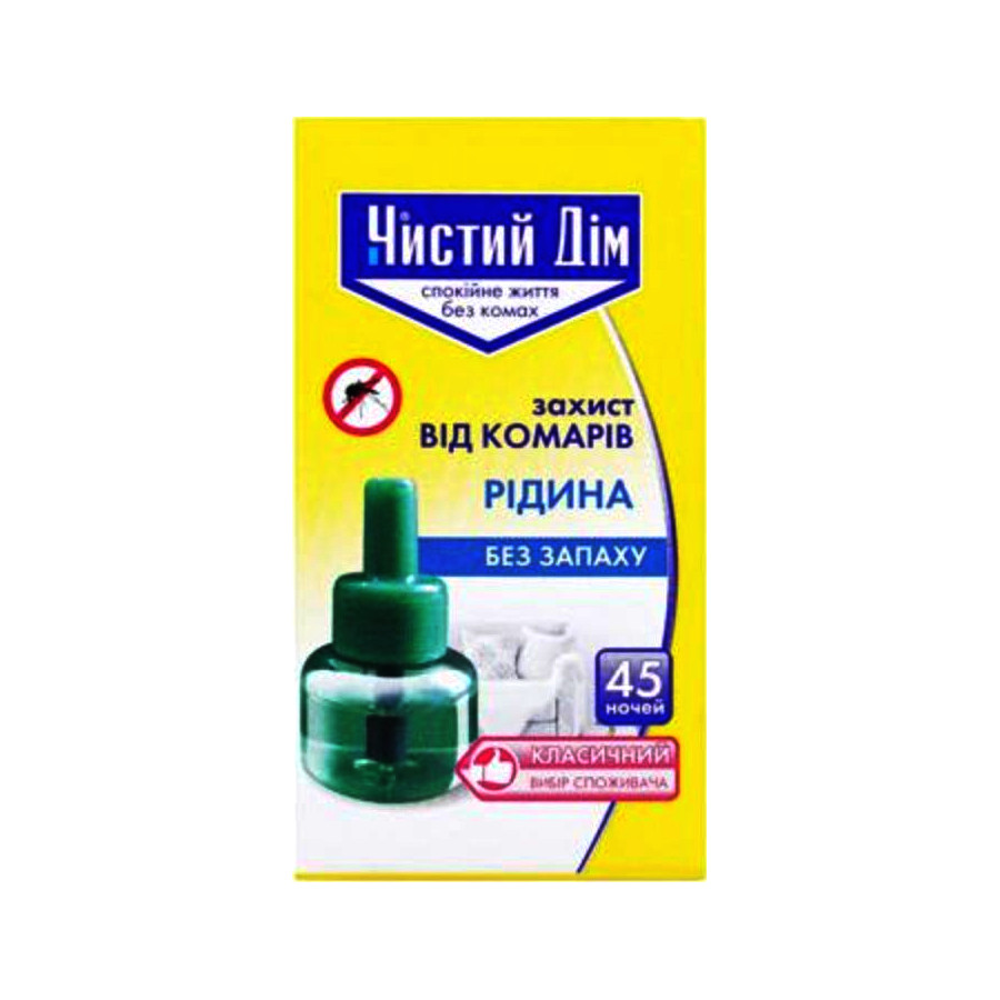 Рідина від комарів Чистий Дім 30 мл 45 ночей Без запаху фото