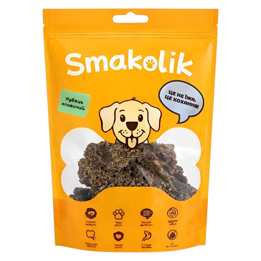 Ласощі для собак Smakolik 100 г Сушений рубець яловичий фото