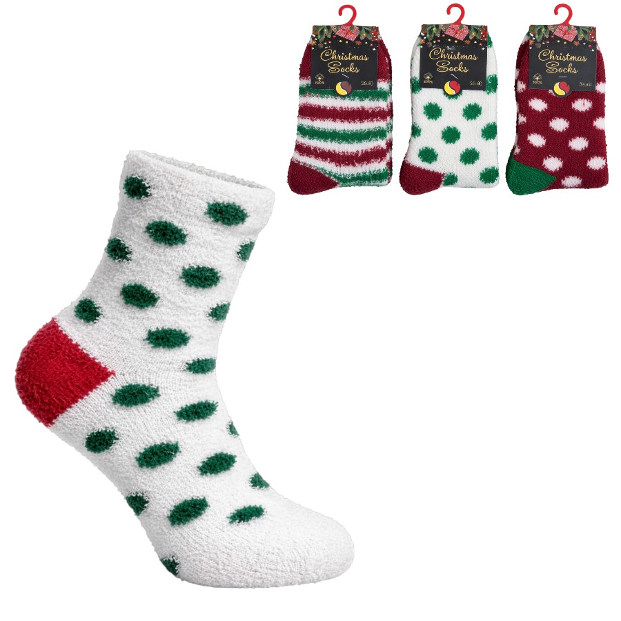 Шкарпетки жіночі Super Socks теплі 36-40 S227 Горох/смужка мікс фото