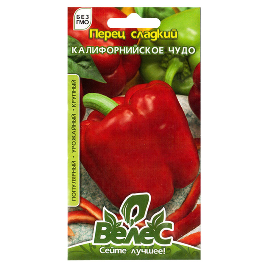 Насіння Велес Перець солодкий 0,3 г Каліфорнійське диво фото