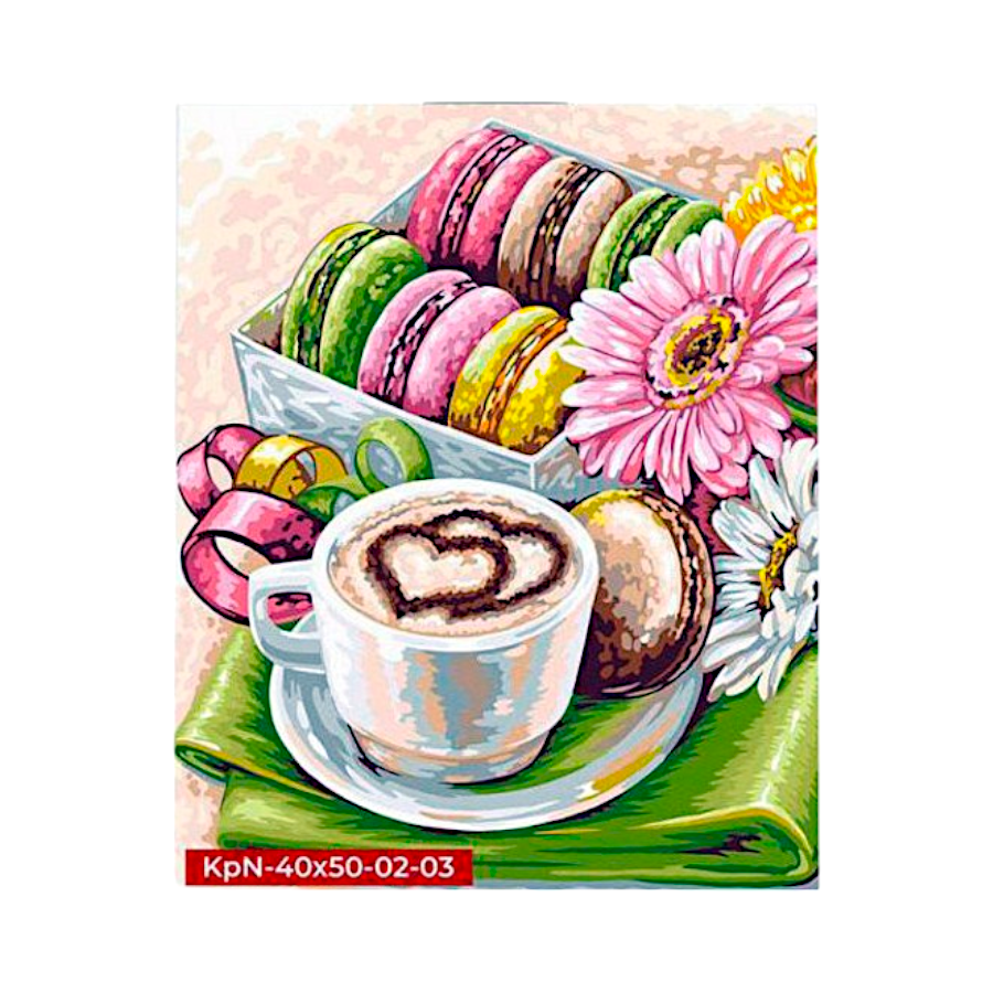 Картина за номерами Danko toys 40*50 см Ранкова кава мініатюра
