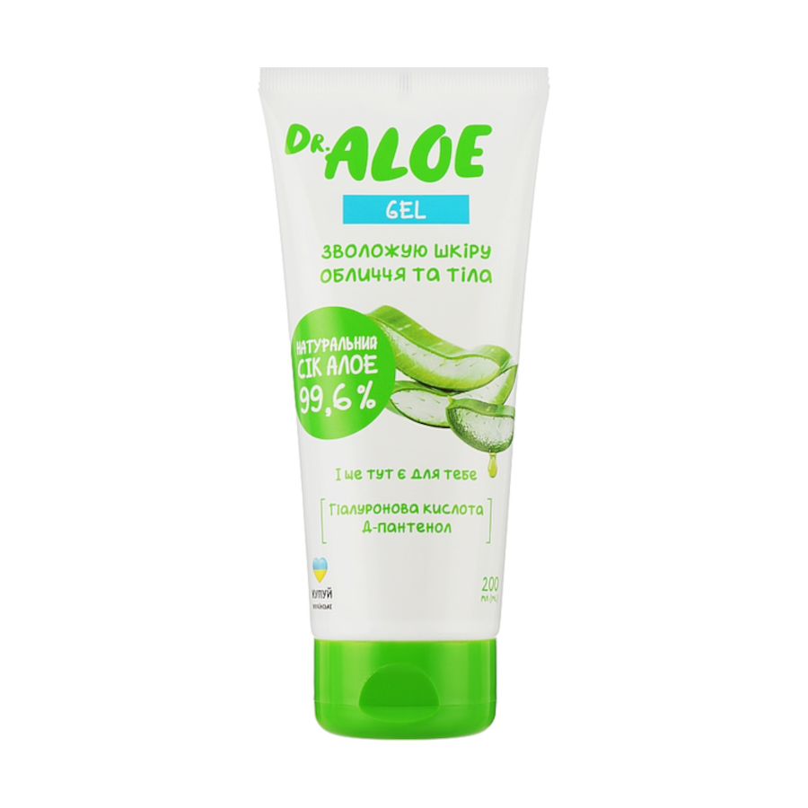 Гель для обличчя та тіла Dr. Aloe 200 мл Алое мініатюра