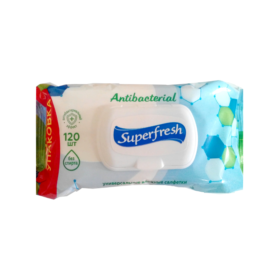 Вологі серветки Superfresh 120 шт. фото