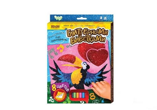 Набір для творчості Danko toys Розмальовка глітером міні Машинка фото