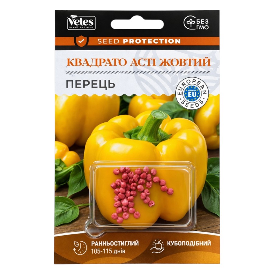 Насіння Велес Перець солодкий 50 шт. Квадрато Асті жовтий 50 шт фото