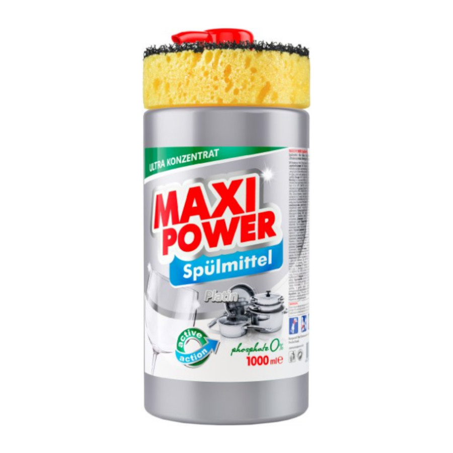 Засіб для миття посуду Maxi Power 1 л Платинум фото