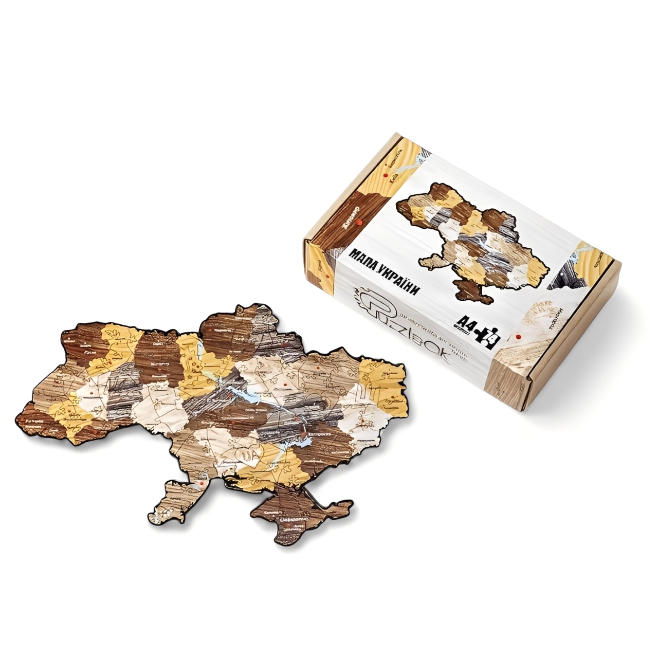 Пазли дерев'яні PuzzleOk Мапа України фото