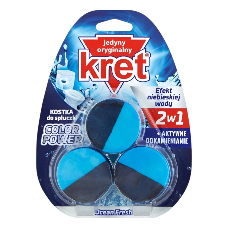 Таблетка для бачка унітазу Kret 3 шт. 50 г Ocean Fresh фото