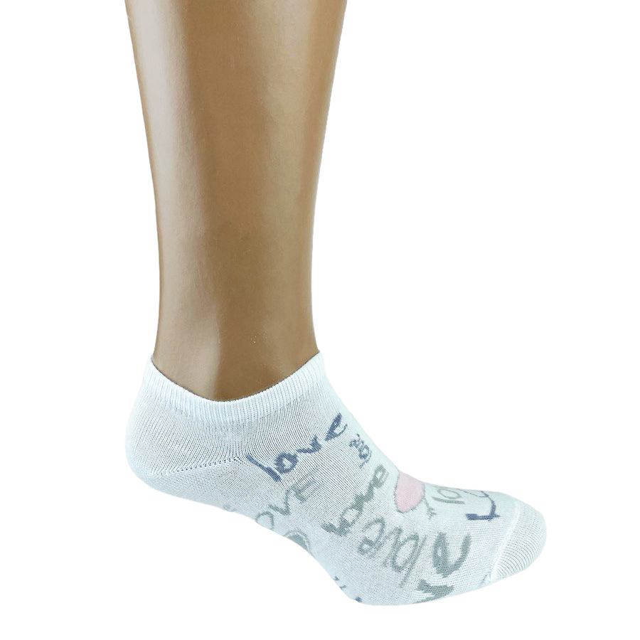 Шкарпетки жіночі короткі білі 36-40 love фото