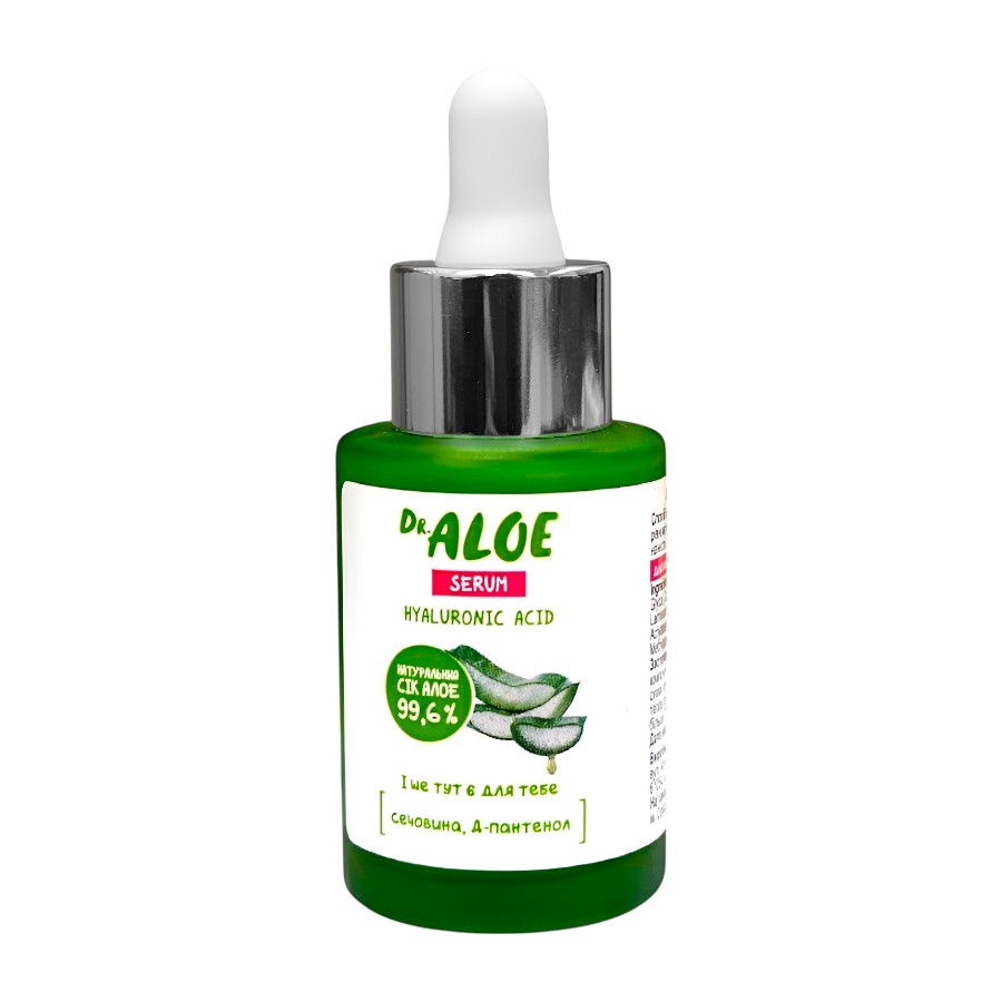 Сироватка для обличчя Dr. Aloe 30 мл з гіалуроновою кислотою фото