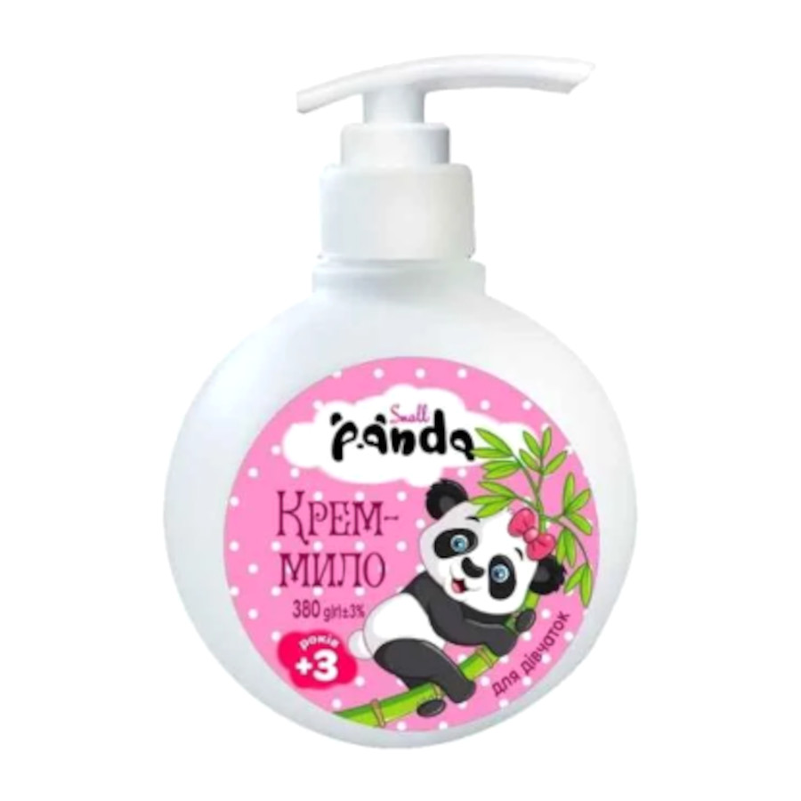 Крем-мило рідке дитяче Small Panda 380 г для дівчаток фото