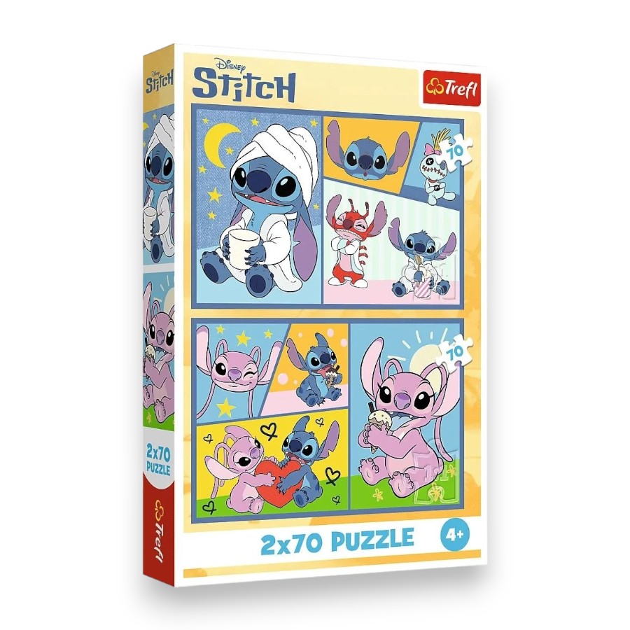 Пазли Trefl 2*70 елементів Lilo&Stitch Зі Стічем не нудно фото