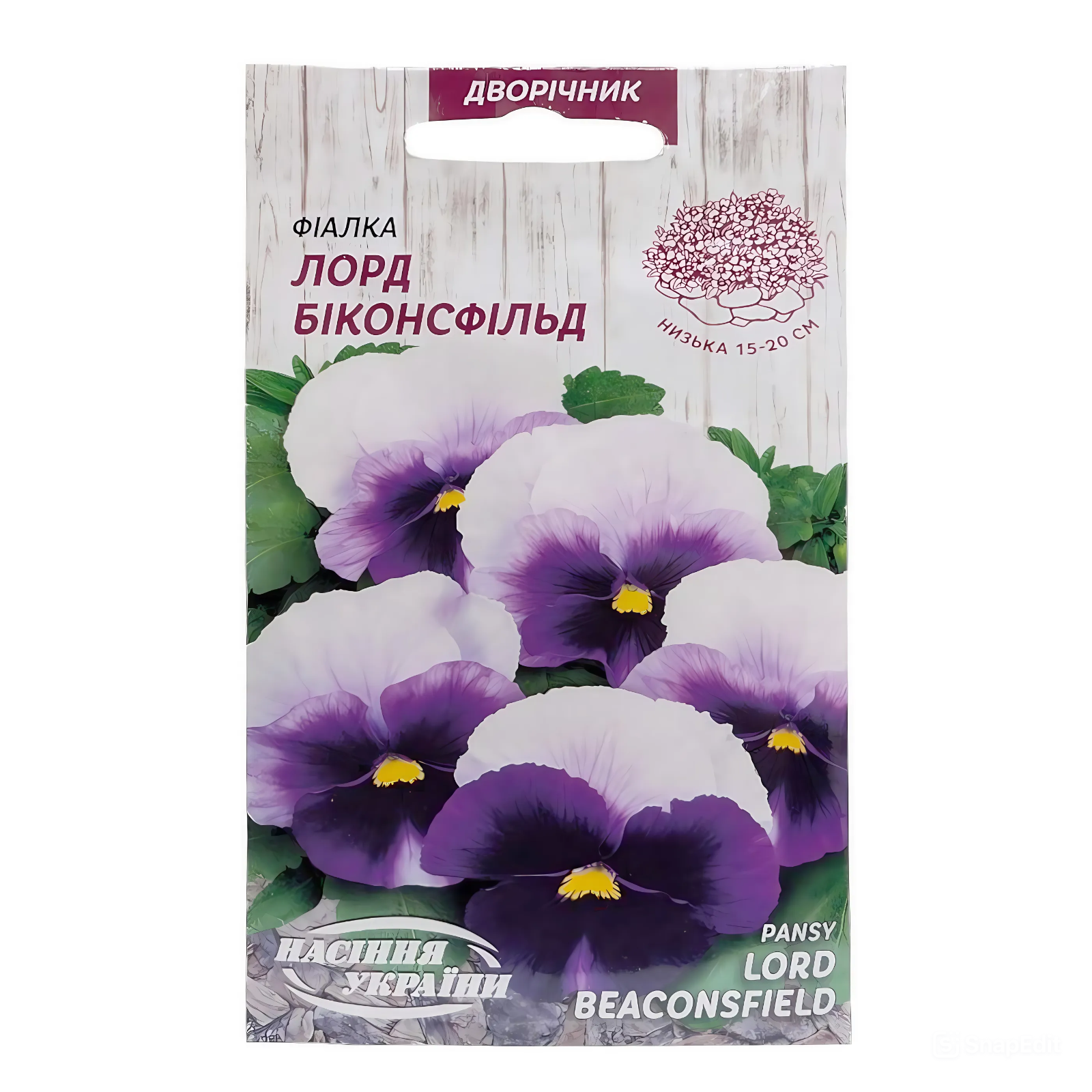 Насіння "Насіння України" Фіалка 0,05 г Лорд Біконсфільд фото